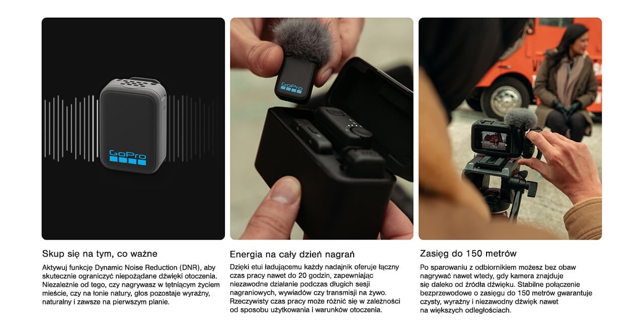 GoPro Wireless Mic Complete Kit - Mikrofony bezprzewodowe z odbiornikiem